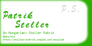 patrik steller business card